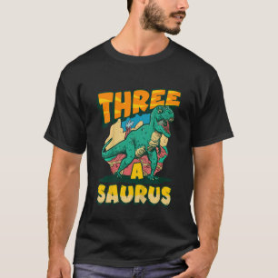 T-shirt Enfants 3e Briquet Jour trois ans Dinosaure Rex 3