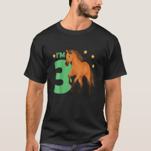 T-shirt Enfants 3ème Anniversaire Cheval Trois Ans R