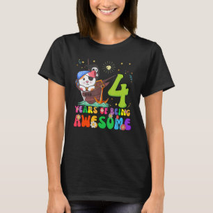 T-shirt Enfants 4 ans Ados 4e anniversaire fille incroyabl