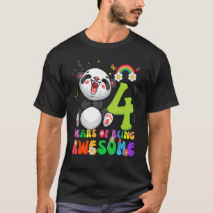 T-shirt Enfants 4 ans Ados garçons filles mignonne Panda 4