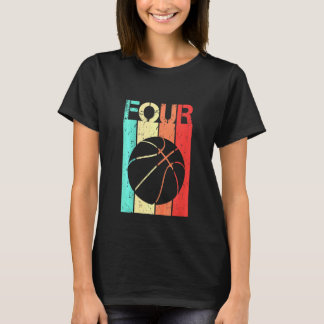 T-shirt Enfants 4 ans Basket Anniversaire Quatrième 4ème A