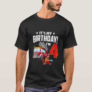 T-shirt Enfants 4 ans C'est mon 4ème anniversaire Garçon F
