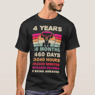 T-shirt Enfants 4 ans Course Anniversaire Quatrième 4e ann