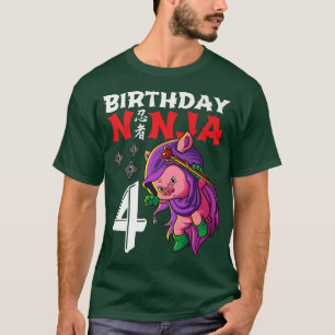 T-shirt Enfants 4 ans Kawaii Cute Pig Japonais 4th Birt