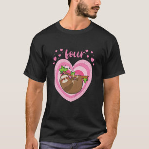 T-shirt Enfants 4 ans mignonne Sloth Birthday Girl 4th B D