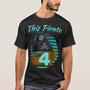 T-shirt Enfants 4 ans Pirate Anniversaire Garçon Ce Pirate