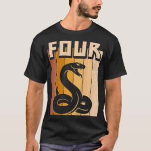 T-shirt Enfants 4 ans Serpent Anniversaire Garçon Fille 4e
