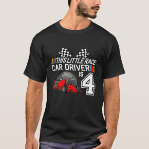 T-shirt Enfants 4 Ans Voiture De Course Anniversaire 4E Fê