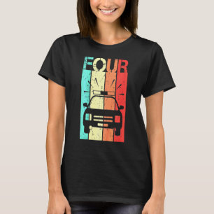 T-shirt Enfants 4 ans voiture de police Anniversaire 4ème