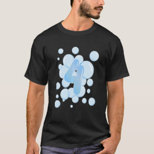 T-shirt Enfants 4e anniversaire bulle thème fête d'anniver
