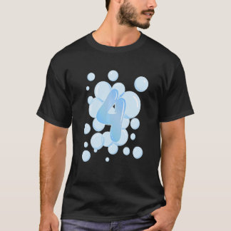 T-shirt Enfants 4e anniversaire bulle thème fête d'anniver