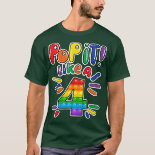 T-shirt Enfants 4e anniversaire fille Pop It Like A 4 Year
