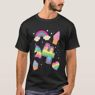 T-shirt Enfants 4ème Anniversaire Magique Poppin Licorne P
