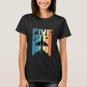 T-shirt Enfants 5 ans 5e année Astronaut de fusée spatiale