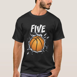 T-shirt Enfants 5 ans Bysketbyll fête d'anniversaire Thème