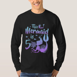 T-shirt Enfants 5 ans Cette Sirène Est 5e Anniversaire Fil