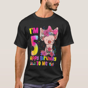 T-shirt Enfants 5 ans fille Awesome Princesse Cute Pig 5