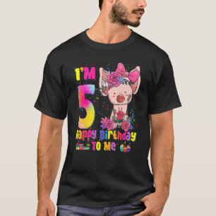T-shirt Enfants 5 ans fille Awesome Princesse Cute Pig 5t