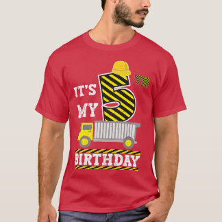 T-shirt Enfants 5 ans Garçon fille C'est mon 5e anniversai