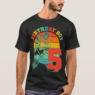 T-shirt Enfants 5 ans Hockey sur glace Rétro Anniversaire 