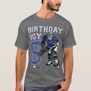 T-shirt Enfants 5 ans Hockey sur glace Thème Anniversaire 