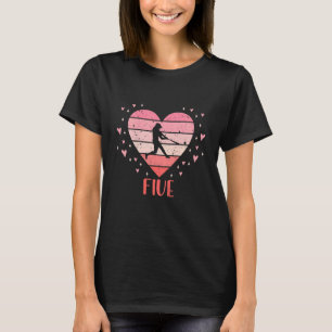 T-shirt Enfants 5 ans mignonne Baseball Anniversaire fille