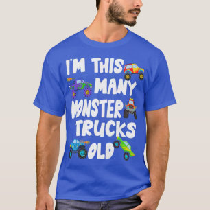 T-shirt Enfants 5 ans Monster Truck Anniversaire - Garçon