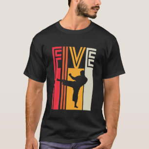 T-shirt Enfants 5E Anniversaire Cadeau Karate Retro Taekwo