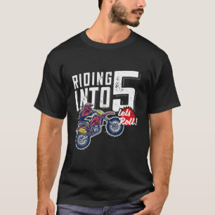 T-shirt Enfants 5E Anniversaire Croix Moteur, Vélo De Chem