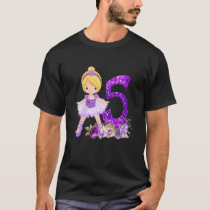 T-shirt Enfants 5e Danseur de Ballet Blonde Anniversaire 5
