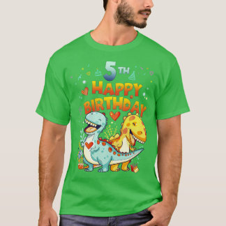 T-shirt Enfants 5ème anniversaire Joyeux 5 ans Dino Dinosa