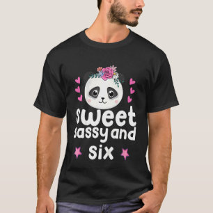 T-shirt Enfants 6 Anniversaire Sweet Sassy Et Sept Cute Un