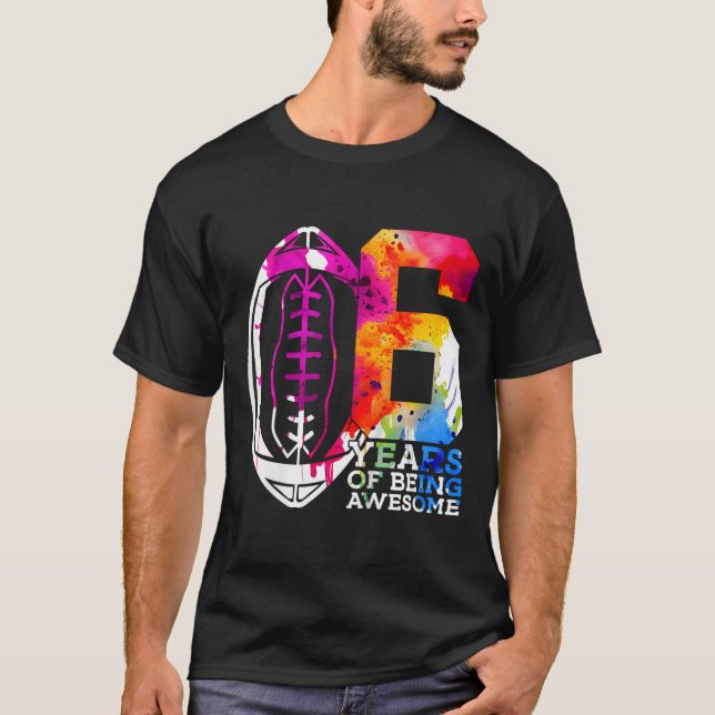 T-shirt Enfants 6 ans d'être génial Football 6e anniversai (Devant)