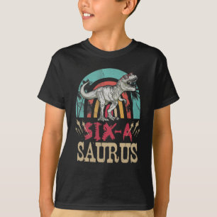T-shirt Enfants 6 ans Dinosaure Anniversaire 6e T Rex Dino