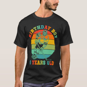T-shirt Enfants 6 ans Hockey sur glace Rétro Anniversaire 
