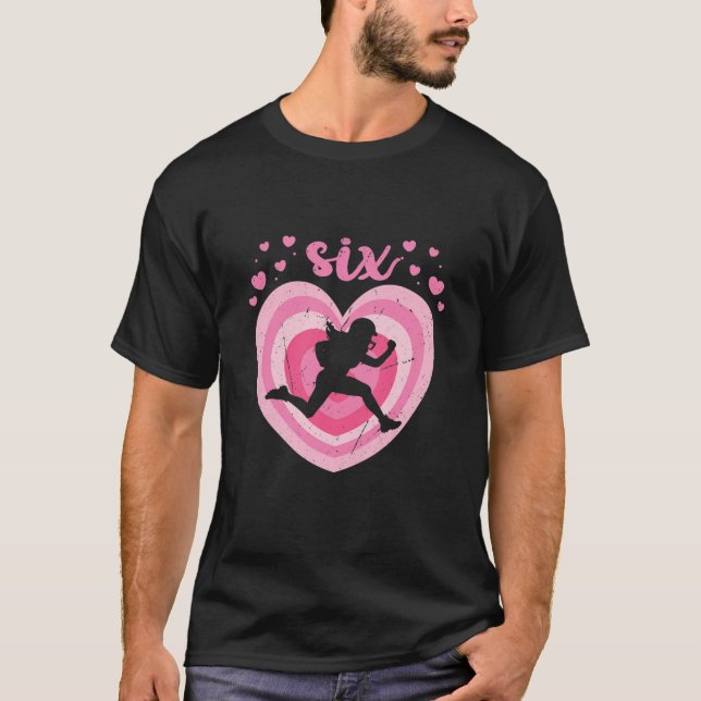 T-shirt Enfants 6 ans mignonne Football américain Annivers (Devant)