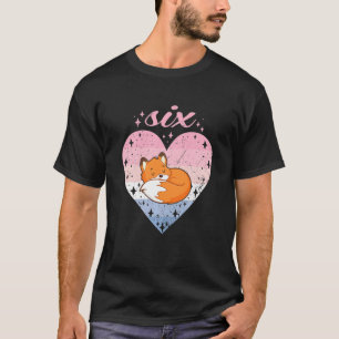 T-shirt Enfants 6 ans Mignonne Fox Anniversaire Fille 6e B