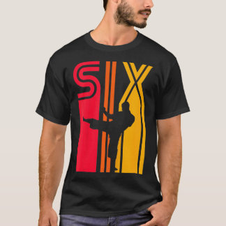 T-shirt Enfants 6e anniversaire Cadeau Karate Retro Taekwo
