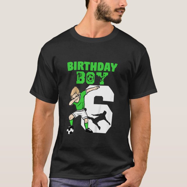 T-shirt Enfants 6e anniversaire Football 6 ans joueur de f (Devant)