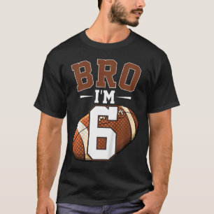 T-shirt Enfants 6e anniversaire Football Joueur Bro I'm 6 