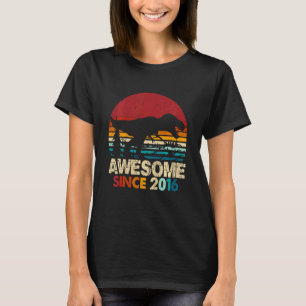 T-shirt Enfants 6e anniversaire garçon Dinosaur Rex Awesom