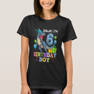 T-shirt Enfants 6e anniversaire Rawr I m 6 Rex Dinosaur Pa