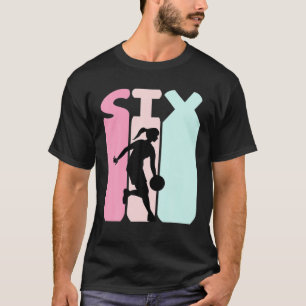 T-shirt Enfants 6e Anniversaire Rétro Amoureux Basketball