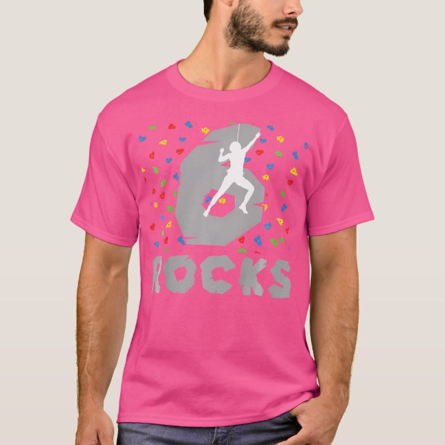 T-shirt Enfants 6E Escalade Anniversaire 6 Ans Escalade Ro (Devant)