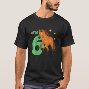 T-shirt Enfants 6ème Anniversaire Cheval Six Ans Cavalier