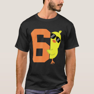 T-shirt Enfants 6ème Anniversaire Thème Poulet Mignon 6 An