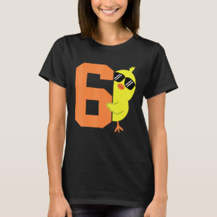 T-shirt Enfants 6ème Anniversaire Thème Poulet Mignon 6 An