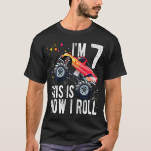 T-shirt Enfants 7 Ans Chemise 7E Anniversaire Garçon Monst