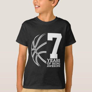 T-shirt Enfants 7 ANS D'ÊTRE UN BASKETBALL INCROYABLE 7E N