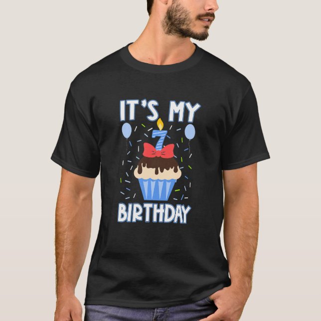 T-shirt Enfants 7 ans Garçon C'est mon 7e anniversaire (Devant)